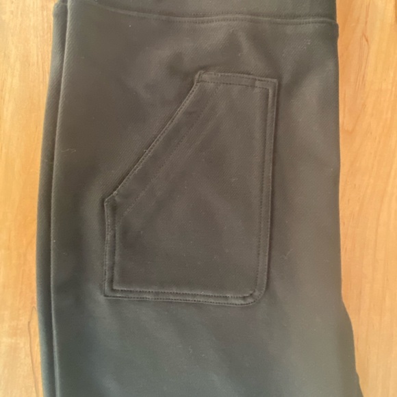 Anthropologie Maeve Womens Pants Black Slit Flared Ponte Stretch Size Large - Picture 9 of 12